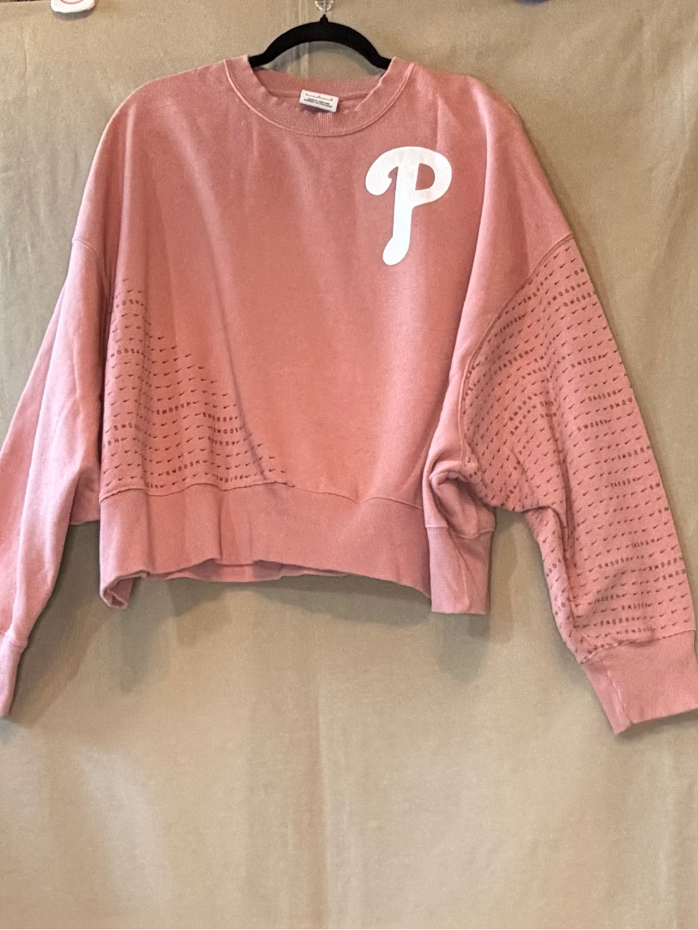 Nike Pink Crewneck Sweatshirt with White Logo